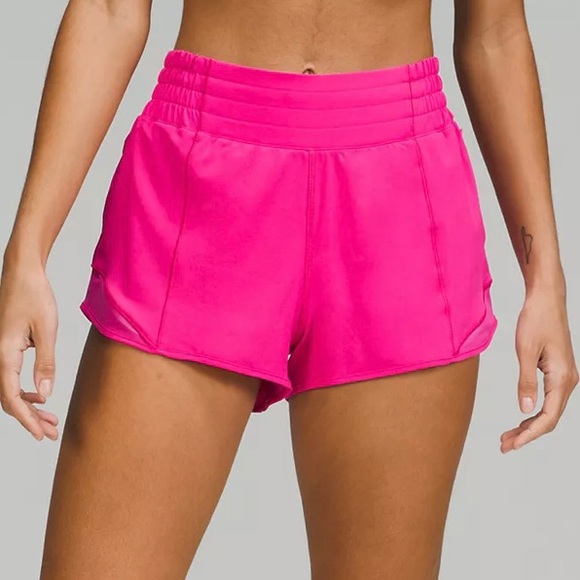 Lululemon - Sonic Pink - Hotty Hot Shorts - 2.5 inseam - Picture 3 of 10